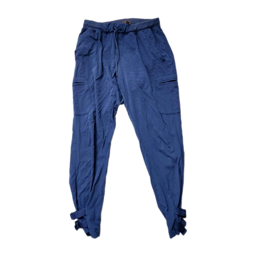 Jaanuu Scrub Jogger Pants Navy Blue 4 Pocket Buckle Ankle Medical Women's S GUC